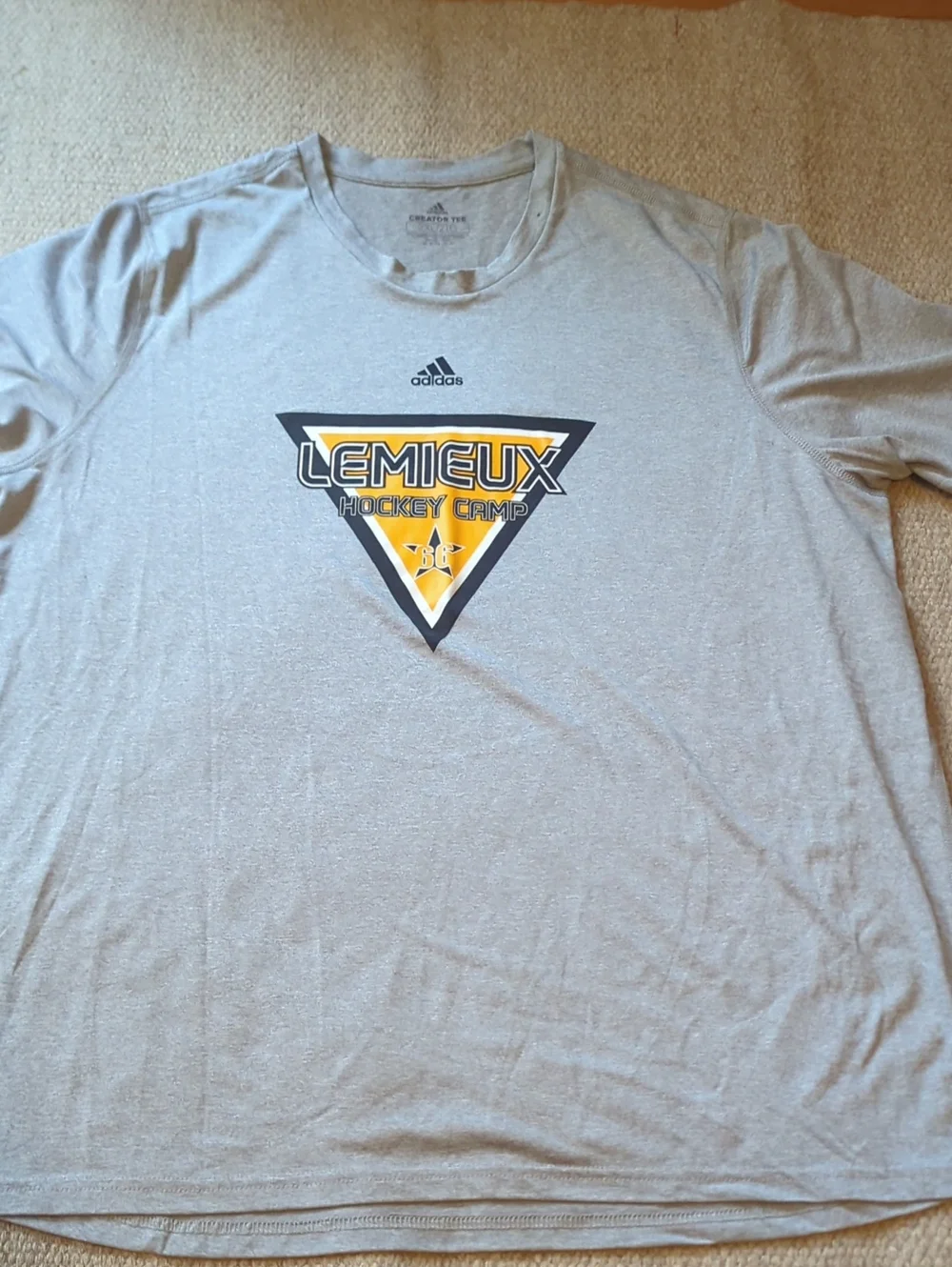 Mens Adidas Mario Lemieux Hockey Camp T Shirt Size XXL Grey